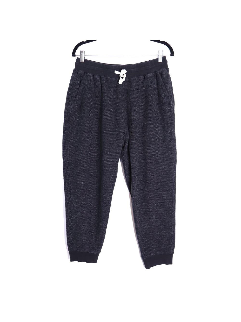 MARINE LAYER Textured Jogger Sweatpants Black Active Fleece Men's M